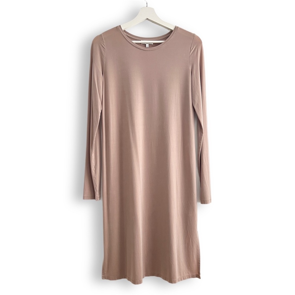 Babaton by Aritzia Fernando / Tan beige long sleeve midi dress / size small